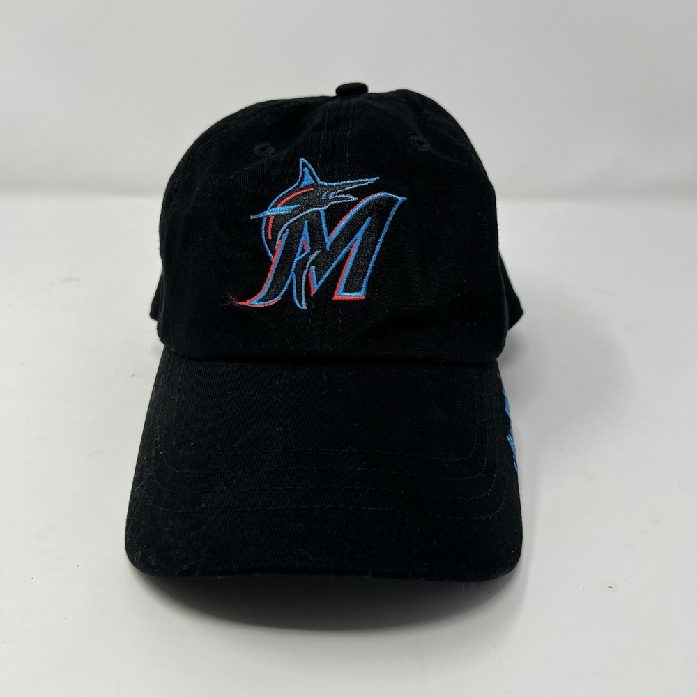 47 Brand MIAMI MARLINS Black  Cap Womans Adjustable MLB